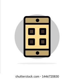 Mobile Cell, Abstract Circle Background Flat color Icon