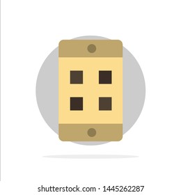 Mobile, Cell, Box Abstract Circle Background Flat color Icon