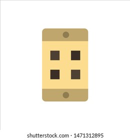 Mobile, Cell, Box  Flat Color Icon. Vector icon banner Template. Vector Icon Template background