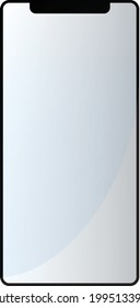 Mobile Cell Phone with Blank Screen Vector Art