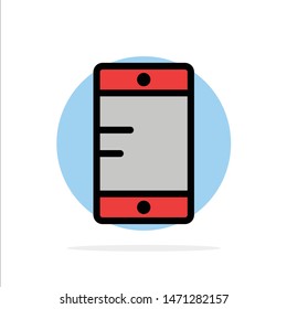 Mobile, Cell, School Abstract Circle Background Flat color Icon. Vector Icon Template background