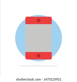 Mobile, Cell, School Abstract Circle Background Flat color Icon