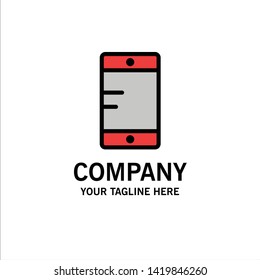 Mobile, Cell, School Business Logo Template. Flat Color