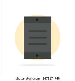 Mobile, Cell, Text Abstract Circle Background Flat color Icon. Vector Icon Template background