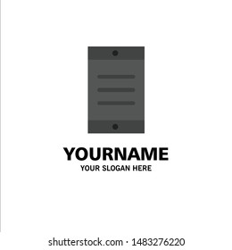 Mobile, Cell, Text Business Logo Template. Flat Color