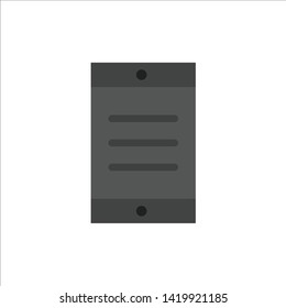 Mobile, Cell, Text  Flat Color Icon. Vector icon banner Template
