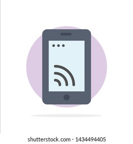 Mobile, Cell, Wifi, Service Abstract Circle Background Flat color Icon