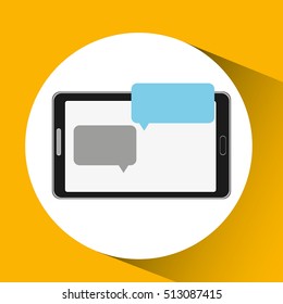 mobile cellphone dialogue talk icon vector illustration eps 10