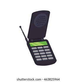 mobile cellphone gadget communication icon. Isolated and flat illustration. Vector graphic