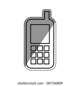Mobile cellphone technology icon vector illustration graphic design