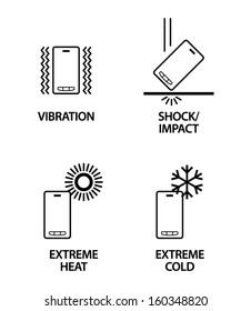 Mobile / cellular phone milspec icons.