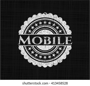 Mobile Kreide-Emblem auf der Tafel