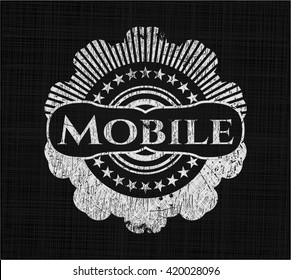 Mobile with chalkboard texture