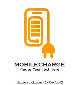 Mobile charge logo template illustration