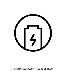 mobile charger battery icon vector