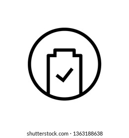 mobile charger battery icon vector