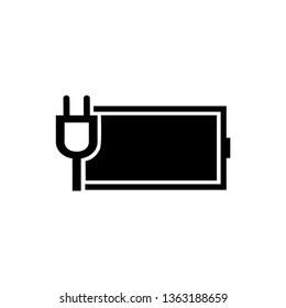 mobile charger battery icon vector