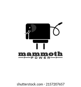 Mobile Charger With Elephant Mammoth Shape Logo For Mobile Charging Company Inspirational Design