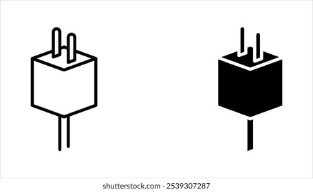 mobile charger Flat icon set. vector illustration on white background