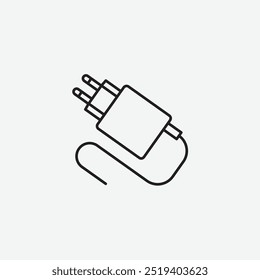 Mobile charger icon isolated on white background