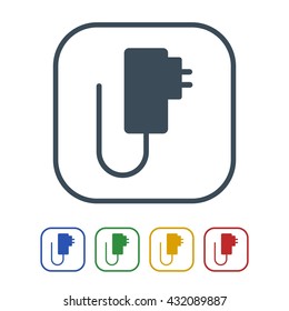 Mobile charger Icon Isolated on White Background.vector illustration icon