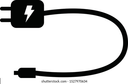 mobile charger icon on white background. flat style. mobile charger sign. 