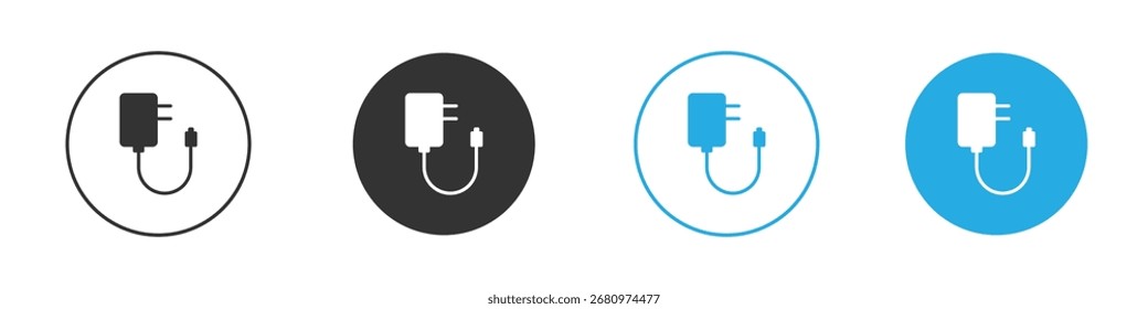Mobile charger icon vector style flat trendy collection.