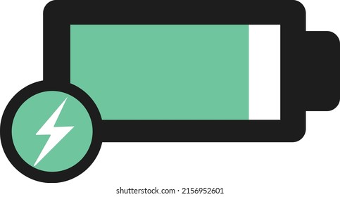 Ilustración de concepto de icono con estilo plano de carga móvil