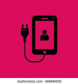Mobile Charging Icon. Eps-10.