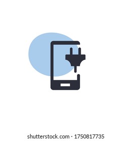 Mobile Charging Plug - Modern Icon (Pictogram)