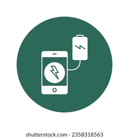 Mobile charging Vector Icon which can easily modify or edit

