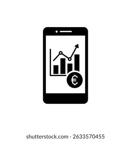 Gráfico móvil con marca de moneda para el seguimiento de datos financieros