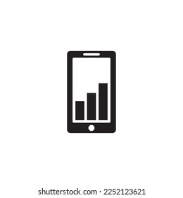 icono de gráfico móvil, icono de negocio