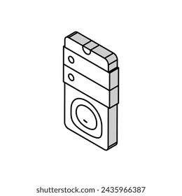 vector de icono isométrico de bot de chat móvil. signo de bot de chat móvil
