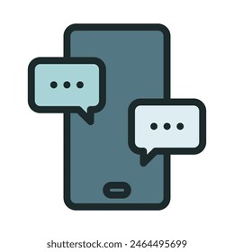 Mobile Chat icon. Icon about a conversation