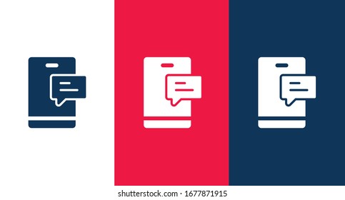 Mobile chat icon illustration isolated vector sign symbol