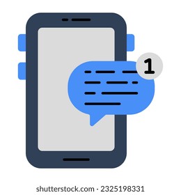 Mobile chat icon isolated on white background 