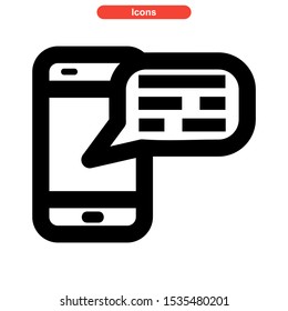 mobile chat icon isolated sign symbol vector illustration - high quality black style vector icons
