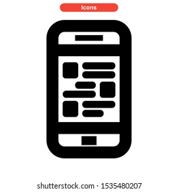 mobile chat icon isolated sign symbol vector illustration - high quality black style vector icons
