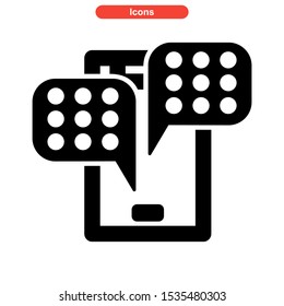 mobile chat icon isolated sign symbol vector illustration - high quality black style vector icons
