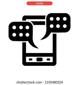 mobile chat icon isolated sign symbol vector illustration - high quality black style vector icons
