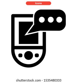 mobile chat icon isolated sign symbol vector illustration - high quality black style vector icons
