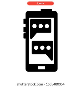 mobile chat icon isolated sign symbol vector illustration - high quality black style vector icons
