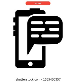 mobile chat icon isolated sign symbol vector illustration - high quality black style vector icons
