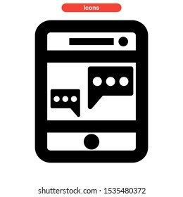 mobile chat icon isolated sign symbol vector illustration - high quality black style vector icons

