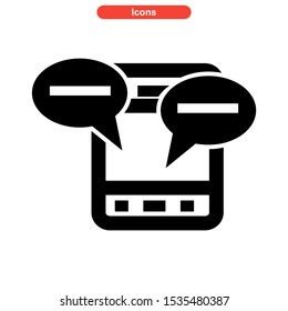 mobile chat icon isolated sign symbol vector illustration - high quality black style vector icons
