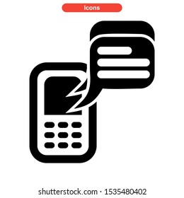 mobile chat icon isolated sign symbol vector illustration - high quality black style vector icons
