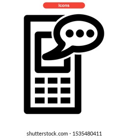 mobile chat icon isolated sign symbol vector illustration - high quality black style vector icons
