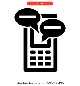 mobile chat icon isolated sign symbol vector illustration - high quality black style vector icons
