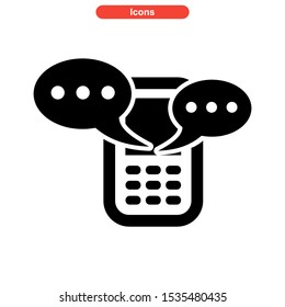 mobile chat icon isolated sign symbol vector illustration - high quality black style vector icons
